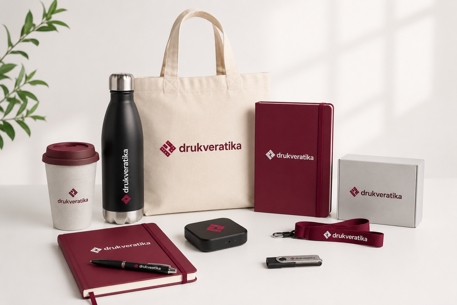 Personalizētas korporatīvās dāvanas ar Drukveratika logo