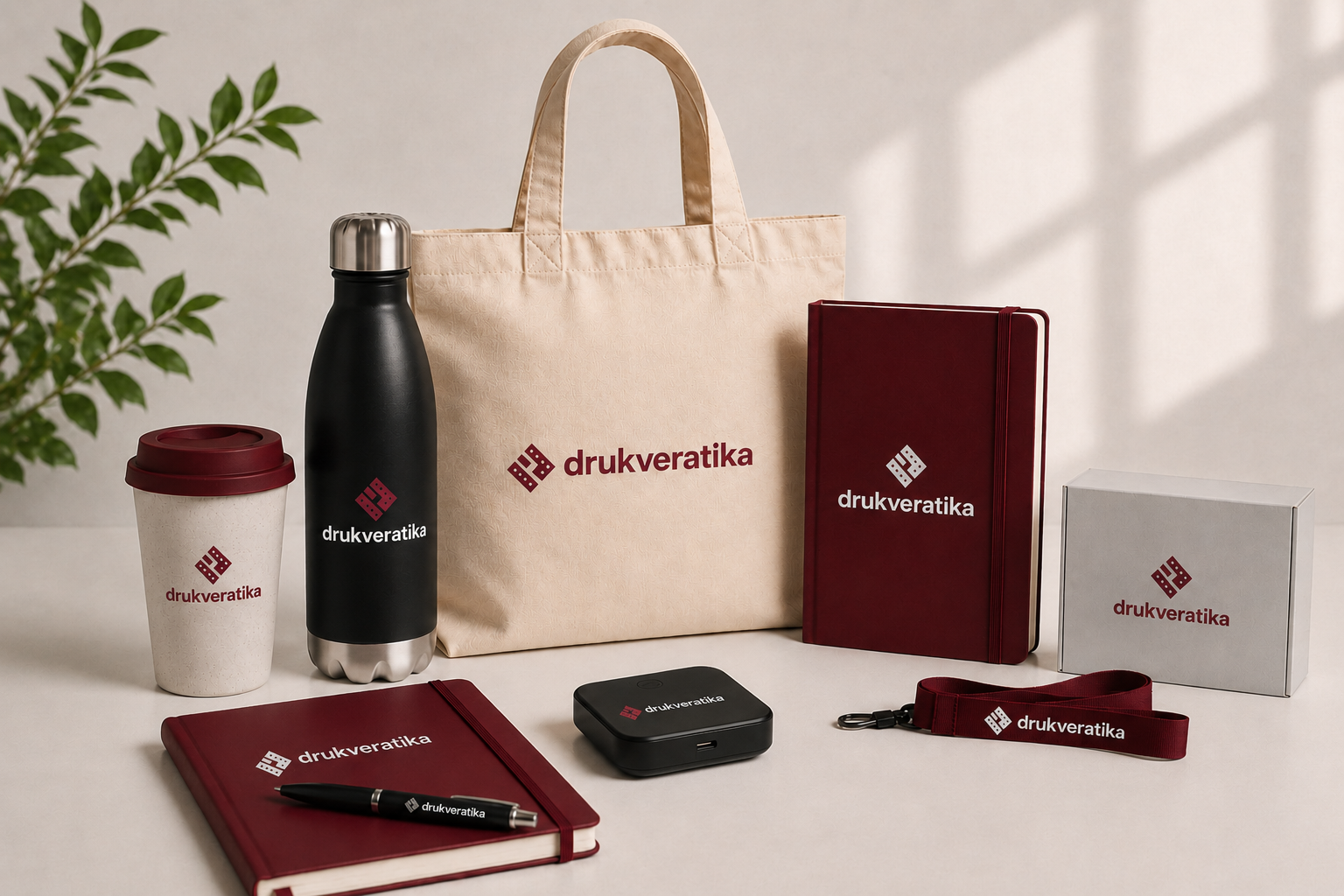 Personalizētas korporatīvās dāvanas ar Drukveratika logo