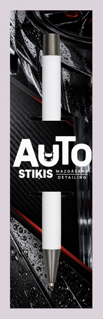 Auto Stikls personalizēta pildspalva ar kartiņu