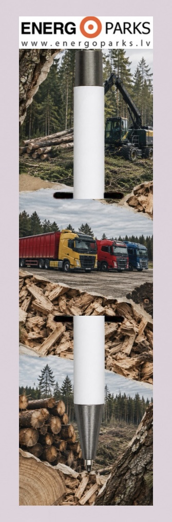 Energoparks personalizēta pildspalva ar kartiņu